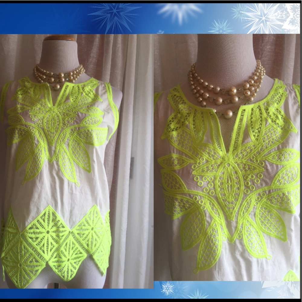 Esley ladies lace embellished sleeveless  top